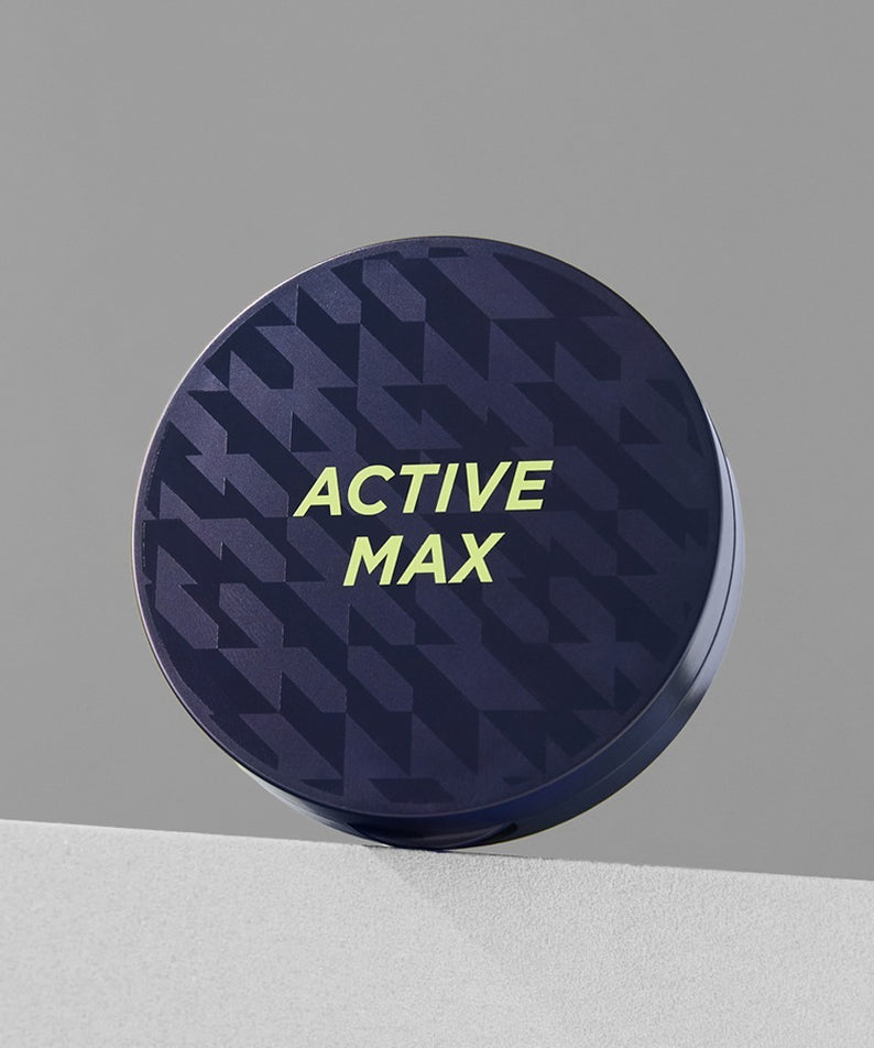 BRTC Homme Active Max Perfect Cushion 15g de BRTC, pot bleu « Active Max » sur fond clair, visuel produit