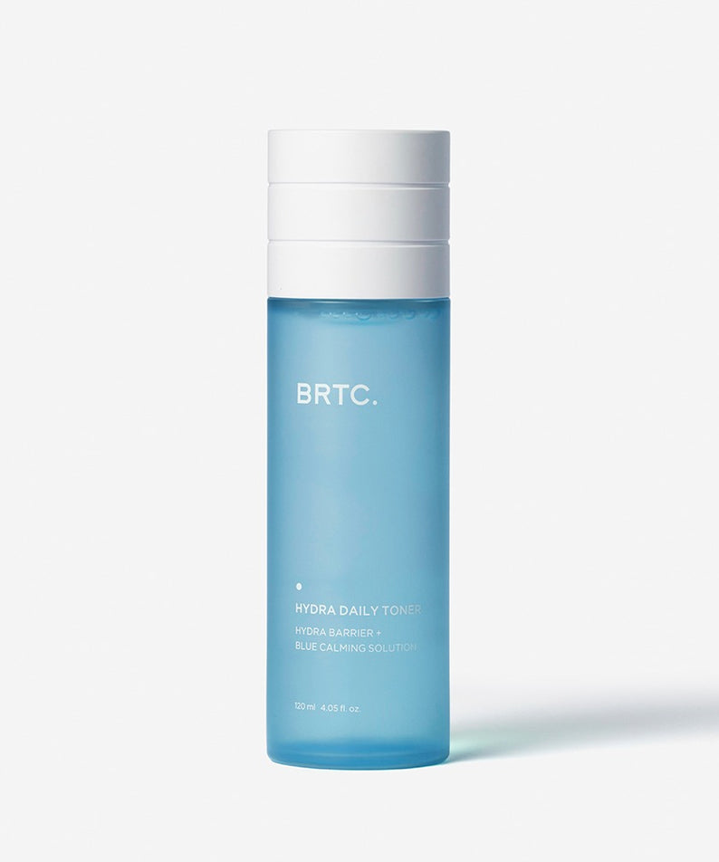 BRTC Hydra Daily Toner 120ml pour hydratation quotidienne et soin de la peau, flacon de 120ml en bleu élégant.