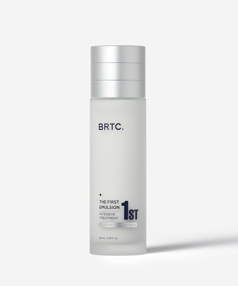 BRTC The First Emulsion 120ml, soin intensif en flacon blanc, 120ml, hydratant et nourrissant, produit de soin de la peau.