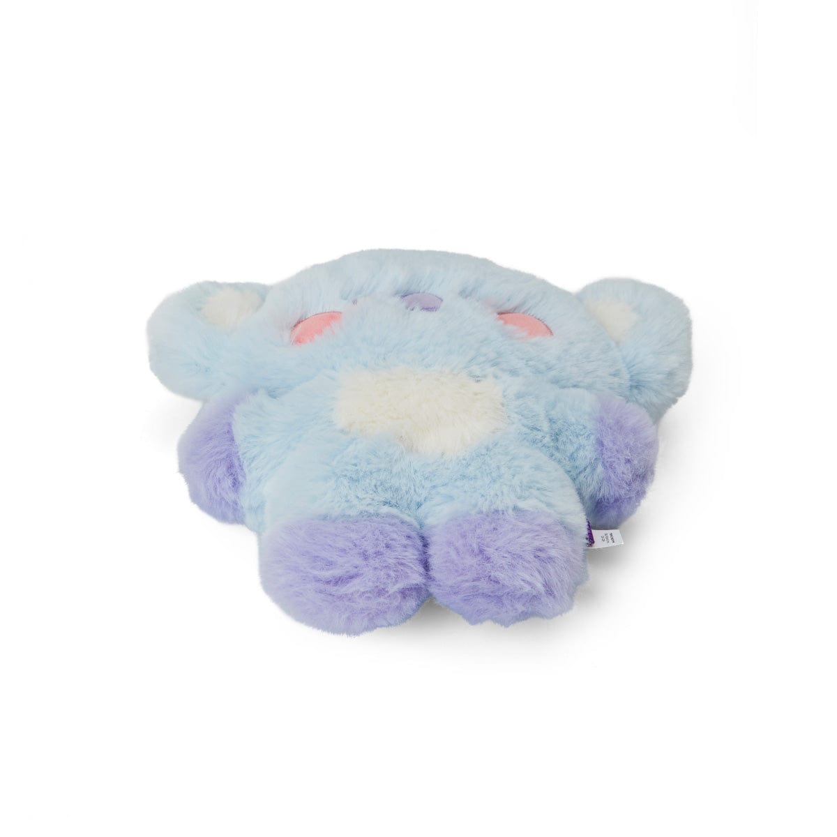 BT21 BABY KOYA FLAT FUR STANDING DOLL PURPLE HEART EDITION, peluche koala RM, fond blanc, aspect plat et doux.
