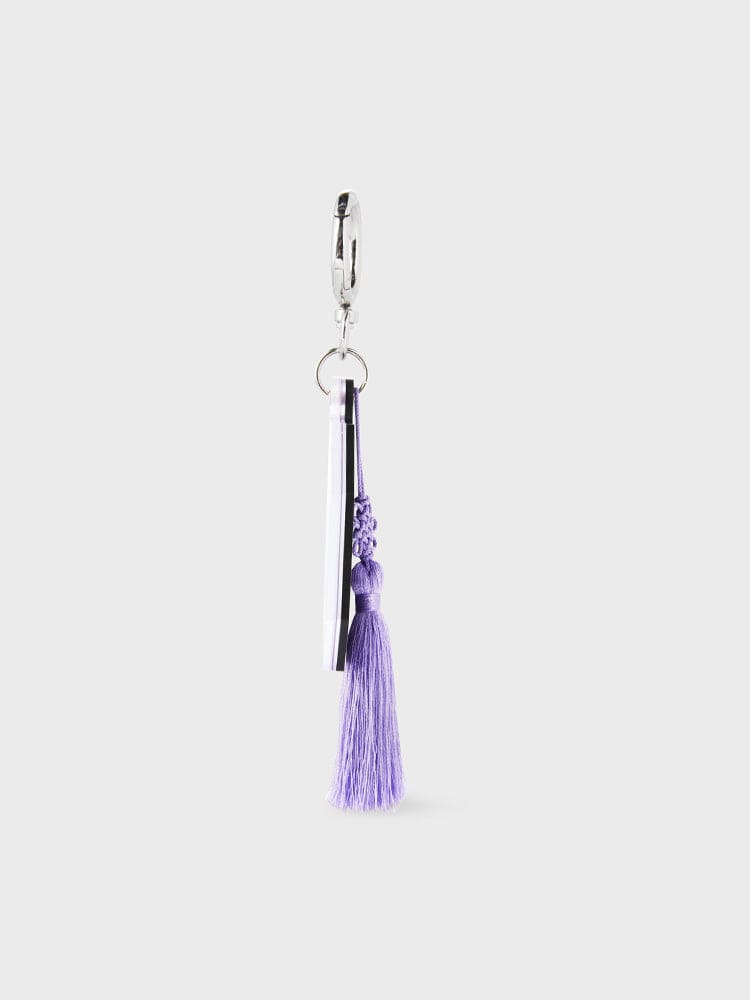 BT21 CHIMMY BABY MIRROR KEYRING K-EDITION ver.2 porte-clés miroir violet CHIMMY Jimin BTS, accessoire officiel LINE