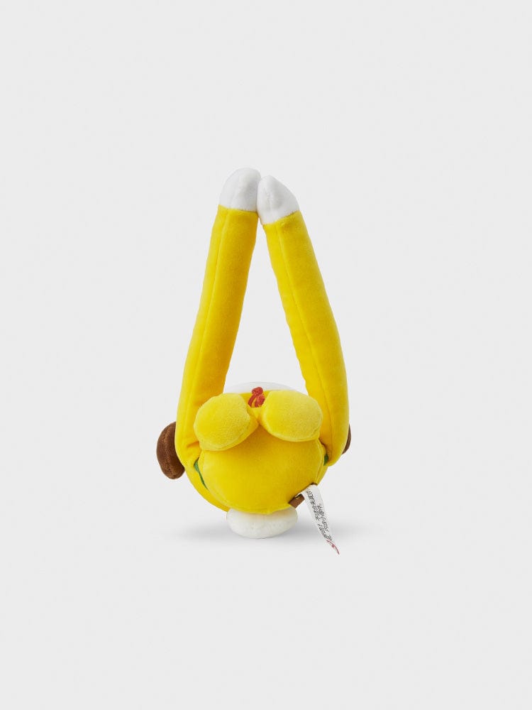 BT21 CHIMMY BIG PLUSH MAGNET CHEWY CHEWY CHIMMY : peluche aimantée CHIMMY LINE FRIENDS, chiot jaune sur fond blanc