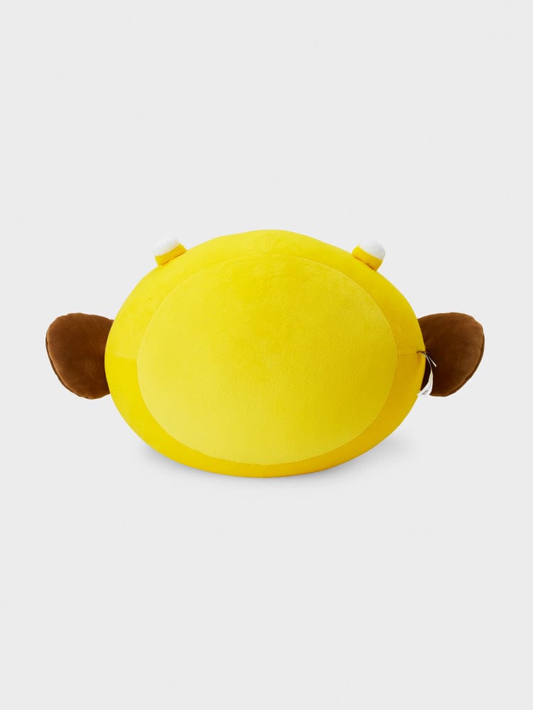 BT21 CHIMMY JUMBO DOLL CHEWY CHEWY CHIMMY : peluche officielle LINE FRIENDS de CHIMMY, chiot jaune sur fond clair