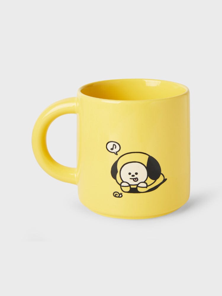BT21 CHIMMY MUG CUP (12 OZ) NEW BASIC EDITION : mug jaune officiel LINE FRIENDS avec CHIMMY, ambiance kawaii