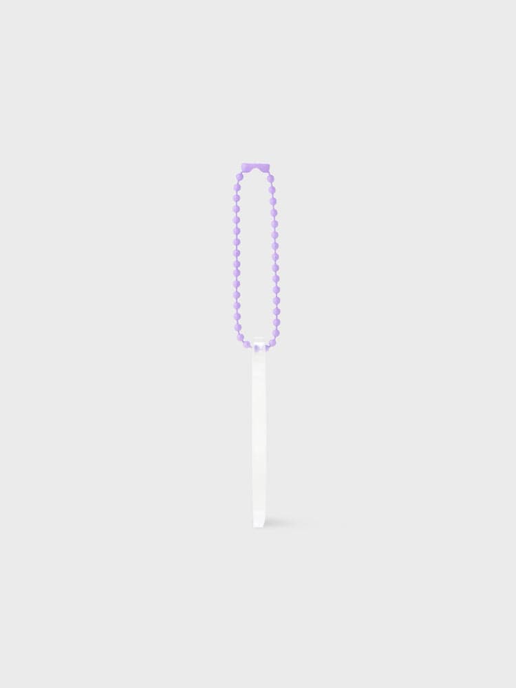 BT21 CHIMMY NEWBORN BABY LENTICULAR 3D KEYRING : porte-clés officiel LINE, CHIMMY bébé violet sur fond clair