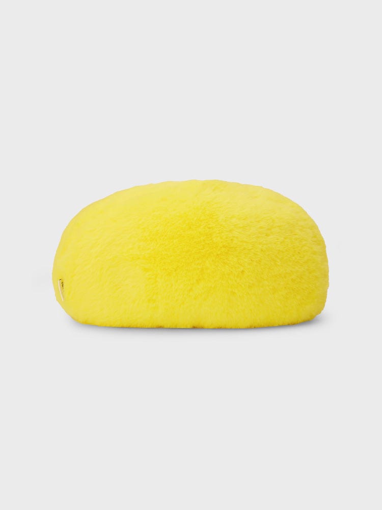 BT21 CHIMMY PLUSH TISSUE HOLDER COZY HOME, peluche tissu jaune sur fond clair, LINE FRIENDS, décor chambre cosy