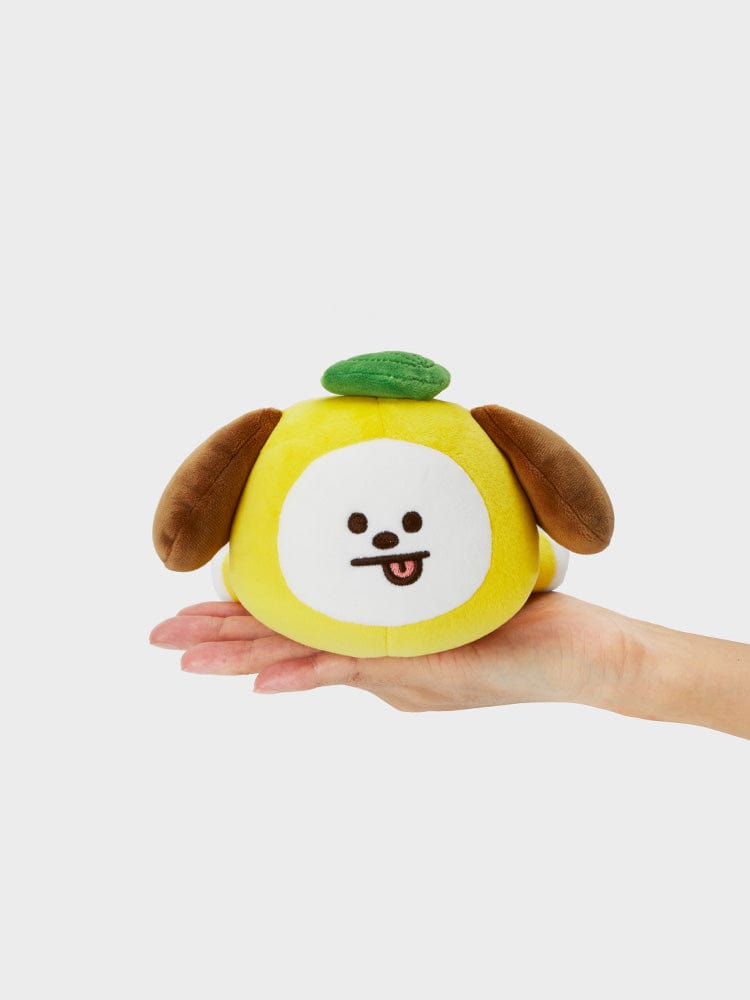 BT21 CHIMMY WRIST REST FOR MOUSE CHEWY CHEWY CHIMMY : peluche CHIMMY officielle LINE en main, repose-poignet pour souris