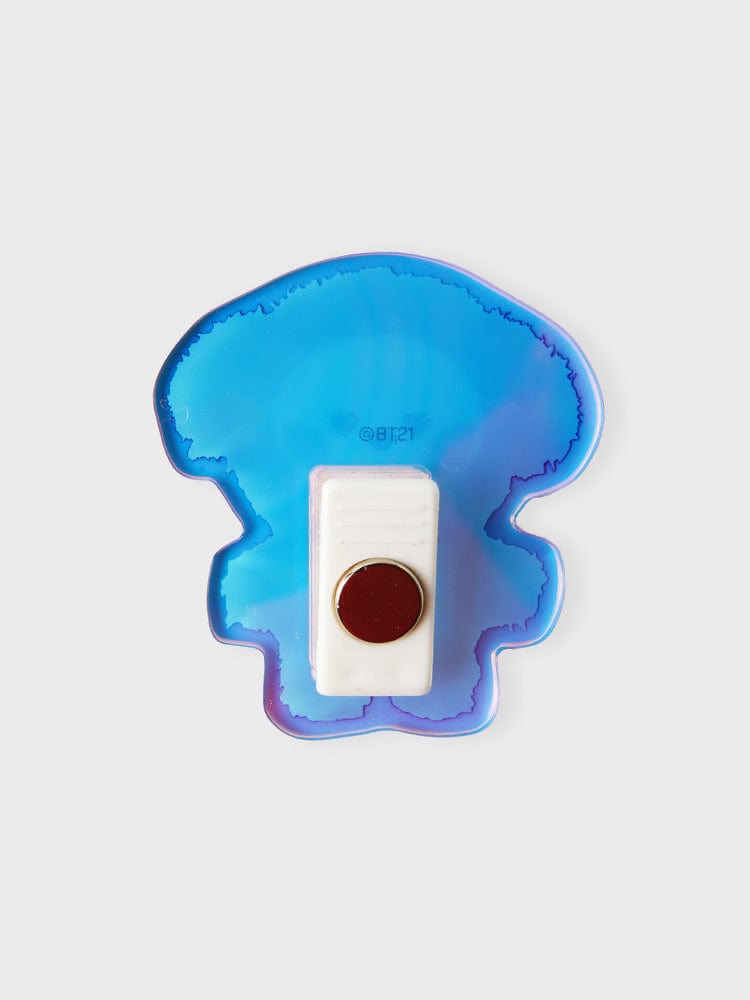 BT21 CHIMMY minini ACRYLIC MAGNETIC CLIP PURPLE OF WISH EDITION : clip aimanté CHIMMY bleu, papeterie officielle BT21.