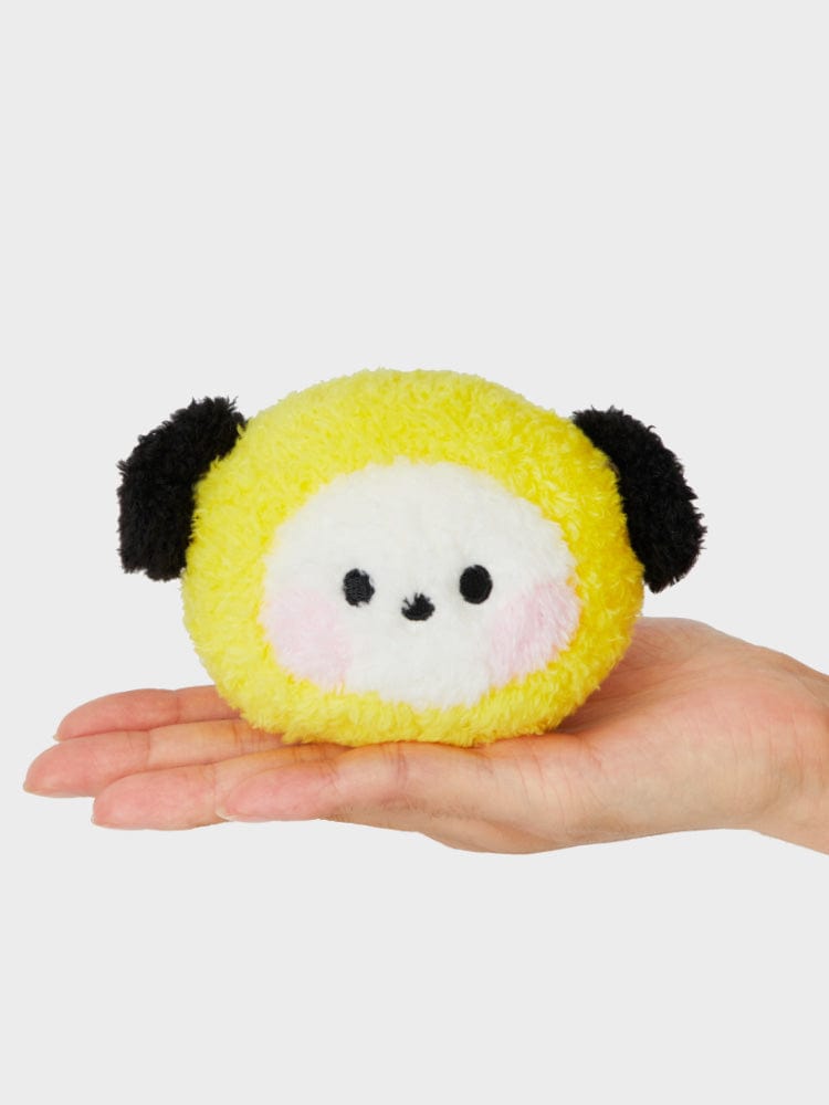 BT21 CHIMMY minini HANDHELD MIRROR GLITTER EDITION : miroir à paillettes CHIMMY sur main, ambiance kawaii LINE FRIENDS.