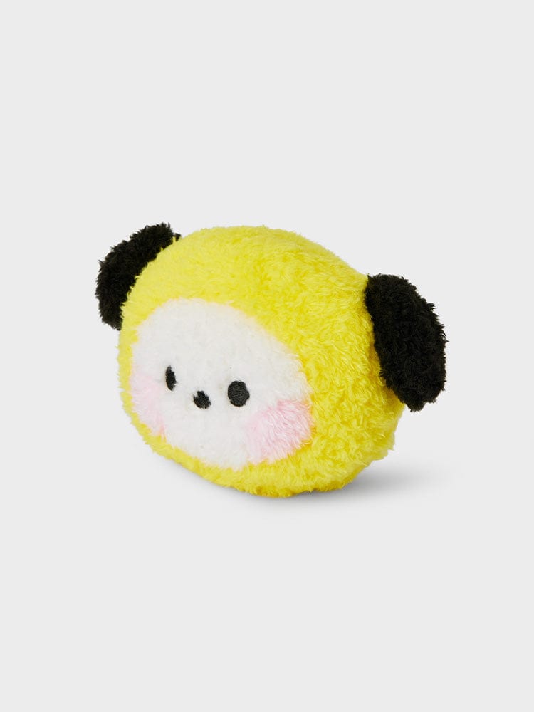 BT21 CHIMMY minini HANDHELD MIRROR GLITTER EDITION : petit miroir à main CHIMMY, figurine kawaii LINE FRIENDS sur fond clair.