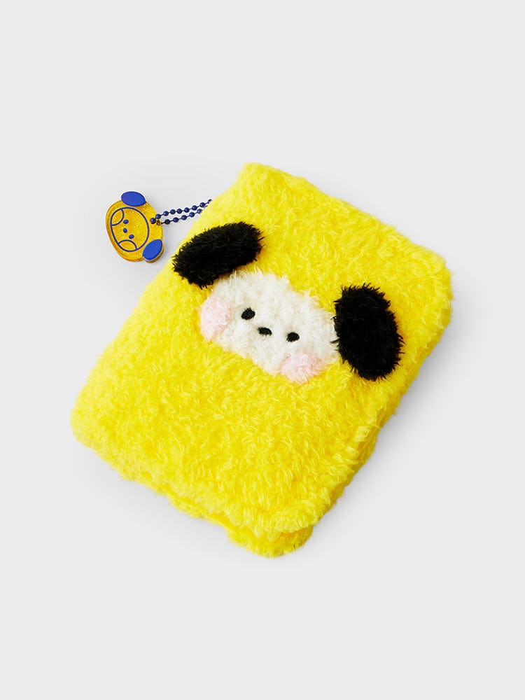 BT21 CHIMMY minini PHOTO BINDER GLITTER EDITION, binder photo pailleté jaune CHIMMY sur fond blanc, papeterie LINE FRIENDS