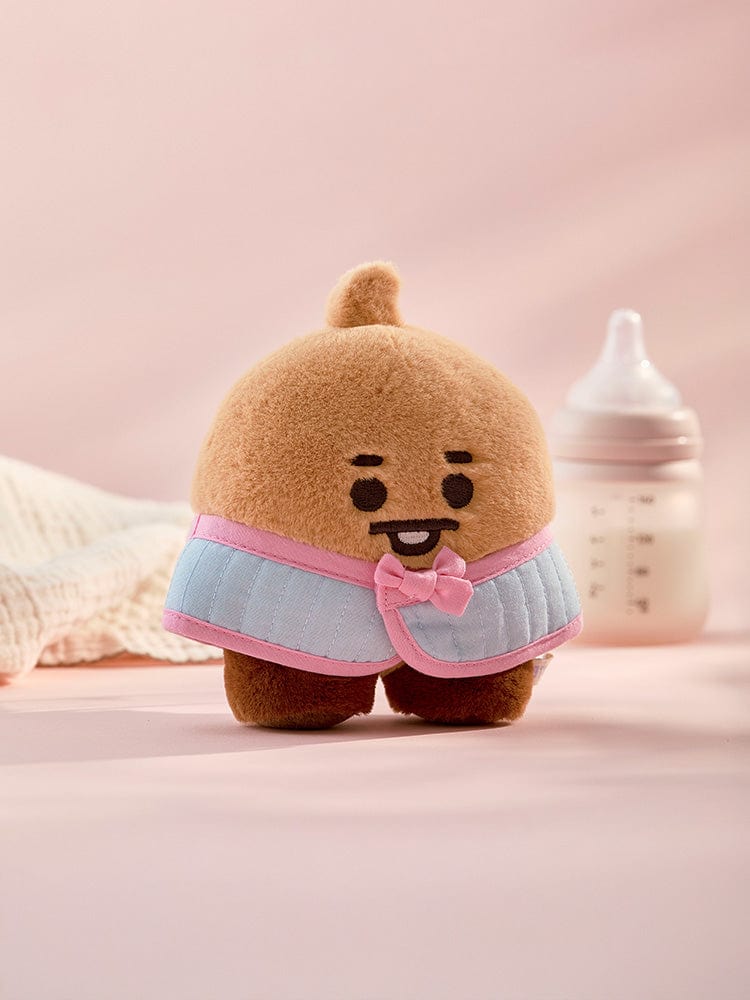 BT21 COOKY BABY PLUSH CLOSET - BABY SLING NEWBORN SEASON 2, peluche COOKY BTS Jungkook, bébé sur fond rose