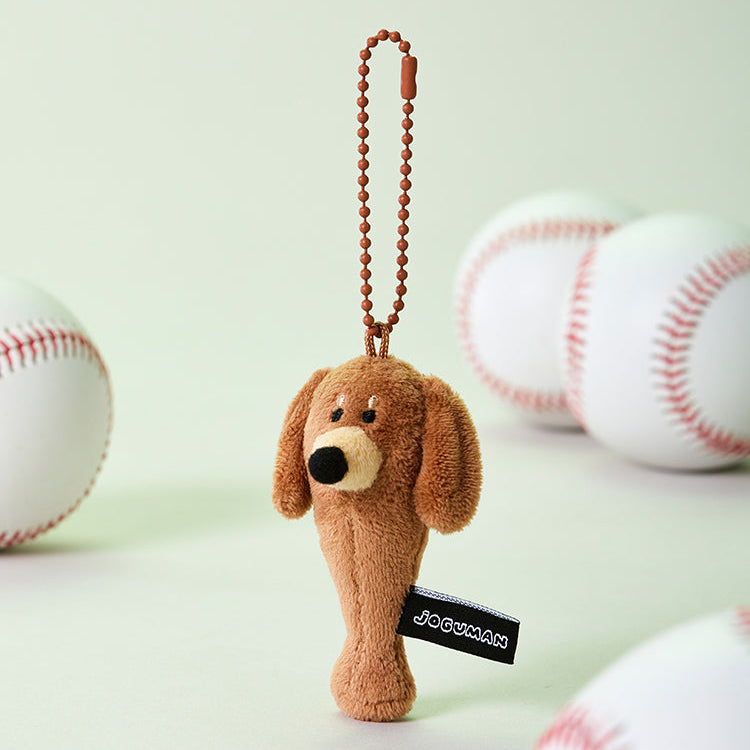 BT21  Jo Gu-man Woody Baseball Bat Doll Keychain : porte-clés Jo Gu-man en peluche sur ballons de baseball, marque BT21.