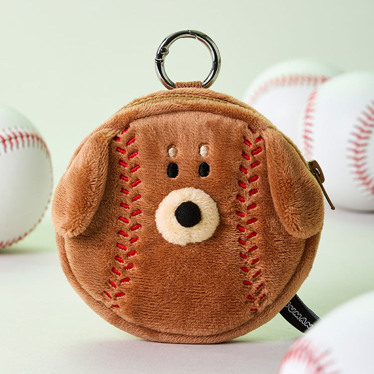 BT21  Joguman Woody Baseball Mini Pouch par la marque BT21, petit porte-clés peluche en forme de balle de baseball