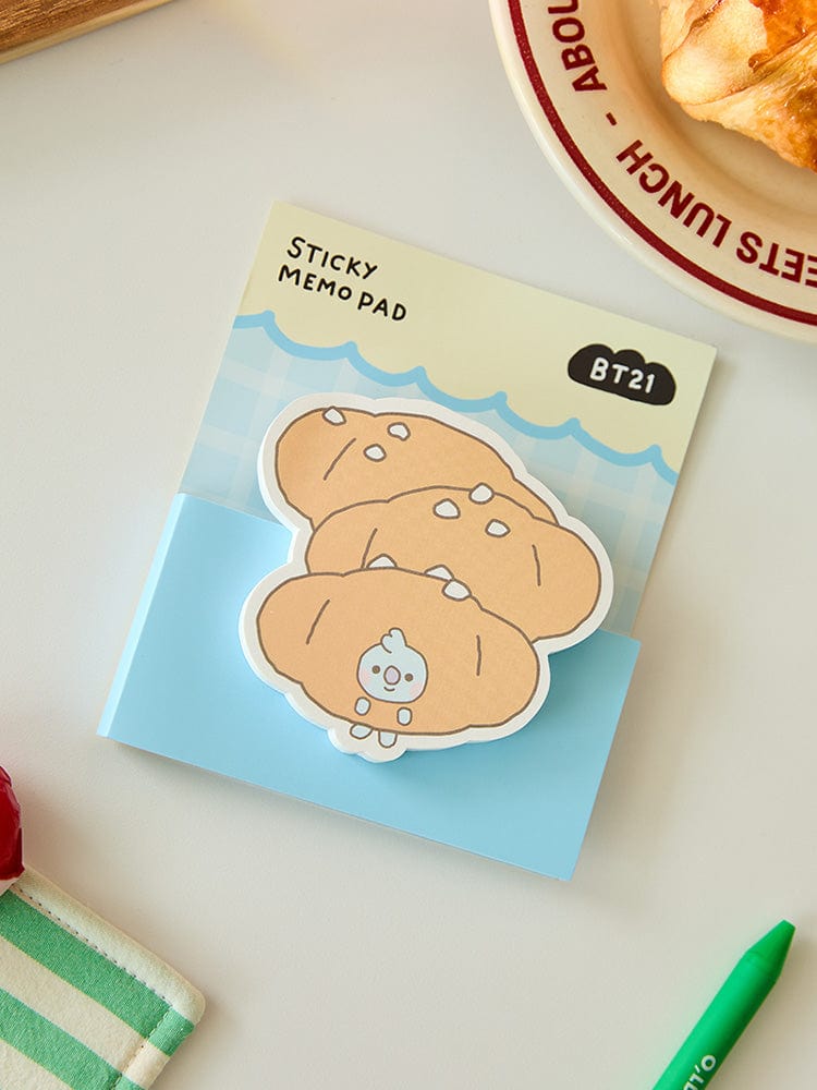 BT21 KOYA BABY STICKY MEMO NOTEPADS BAKERY SHOP : mémo adhésif KOYA koala, papeterie BT21 en décor pâtisserie