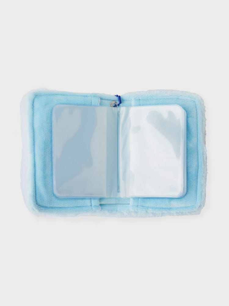 BT21 KOYA minini PHOTO BINDER GLITTER EDITION, classeur photo BT21 en tissu bleu pailleté, KOYA koala LINE FRIENDS
