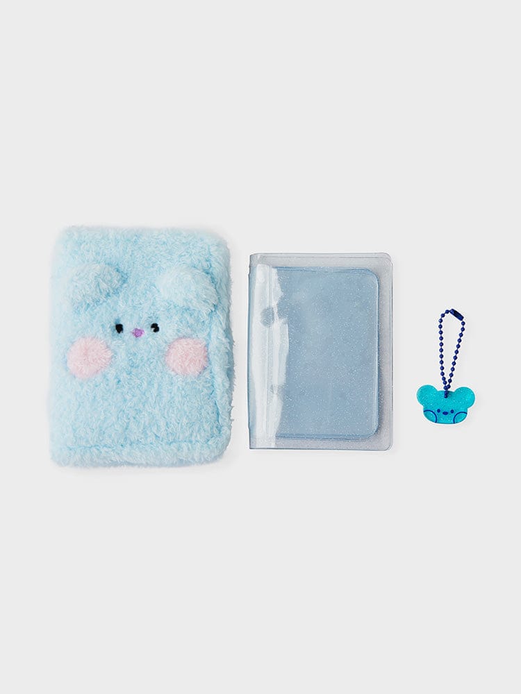 BT21 KOYA minini PHOTO BINDER GLITTER EDITION, binder photo bleu ciel avec design koala et strass, papeterie officielle LINE FRIENDS