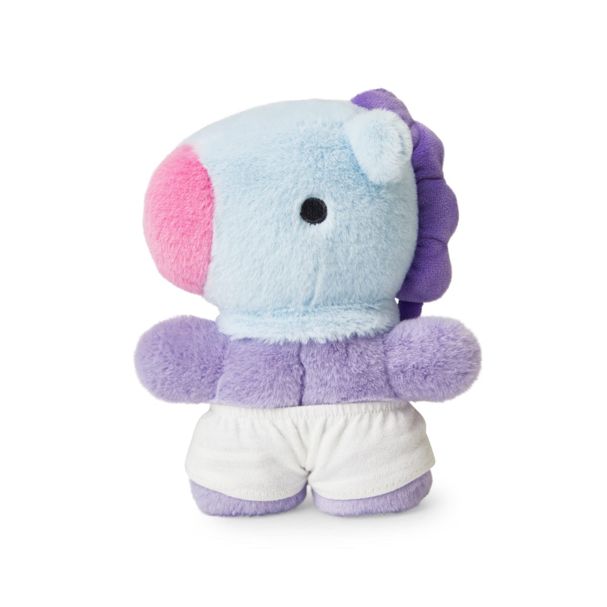 BT21 MANG BABY COSTUME PLUSH, peluche officielle LINE FRIENDS : poney danseur masqué j-hope, face, décor chambre