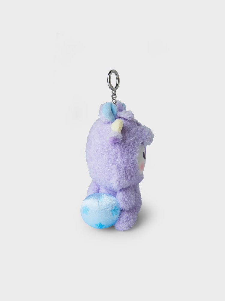 BT21 MANG BABY DOLL KEYRING DRAGON EDITION, porte-clés LINE FRIENDS, peluche violette avec anneau pour clés/sac à dos