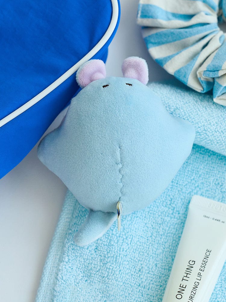 BT21 MANG BABY MINI DOLL OCEAN FRIENDS, peluche bébé Mang J-Hope BTS sous licence, décor chambre, bleue et douce
