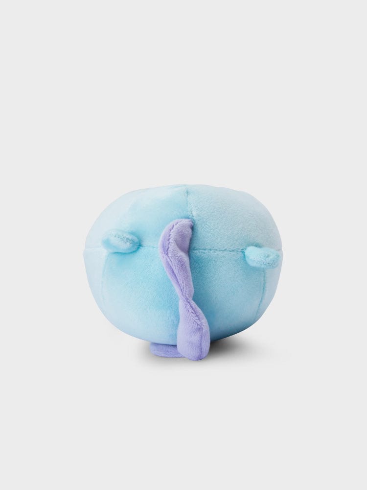BT21 MANG BABY MOCHI FACE CUSHION (S) LINE FRIENDS : coussin mochi bleu tendre, face du poney masqué, ambiance kawaii.