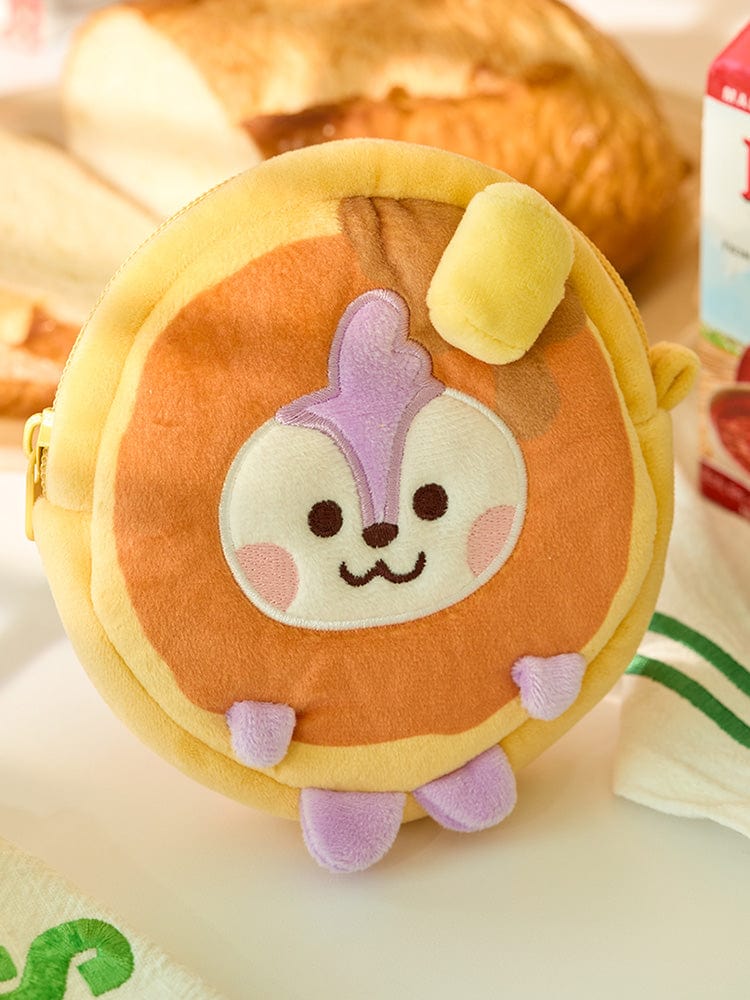 BT21 MANG BABY PLUSH POUCH BAKERY SHOP : peluche du poney danseur masqué J-hope, sac en tissu, décor boutique pâtisserie