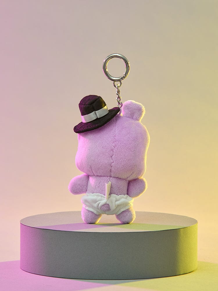 BT21 MANG Baby Born to Dance Small Doll Keychain (Fedora), porte-clés figurine sur socle, style K-pop BTS officiel LINE
