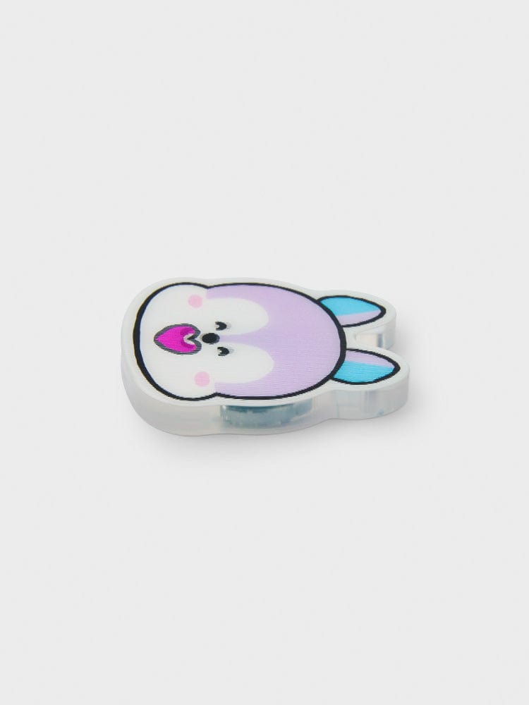 BT21 MANG LENTICULAR 3D MAGNET 2024 SEASON'S GREETINGS, aimant lenticulaire LINE FRIENDS, poney danseur masqué sur fond clair