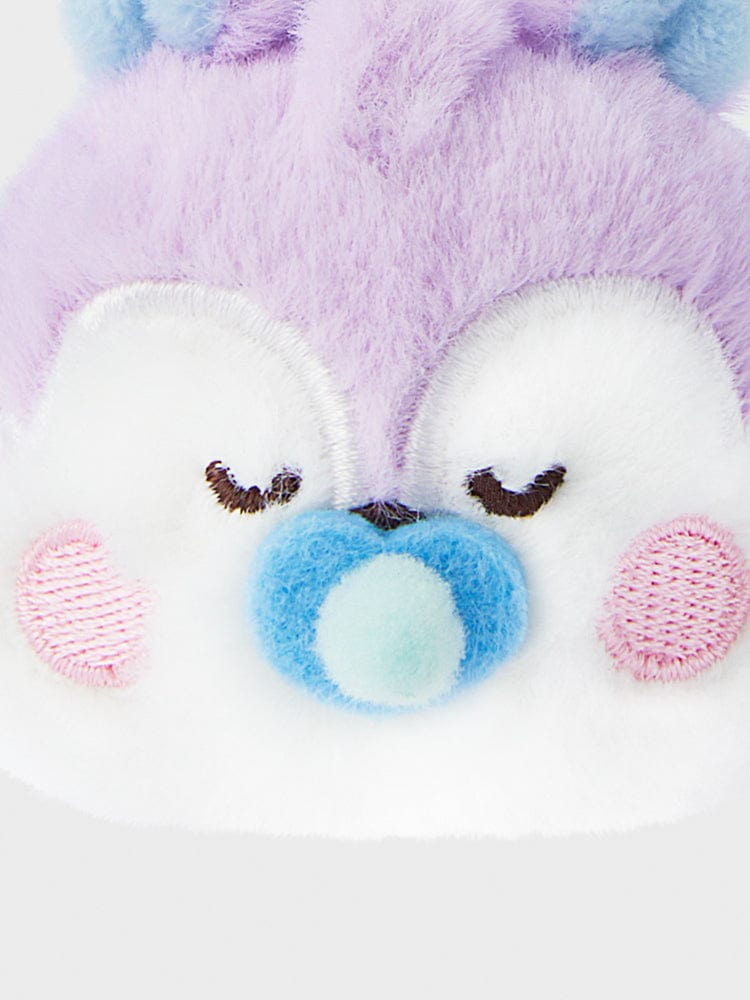 BT21 MANG NEWBORN BABY PLUSH KEYRING, porte-clés LINE FRIENDS, peluche bébé poney masqué sur fond clair, K-pop BTS