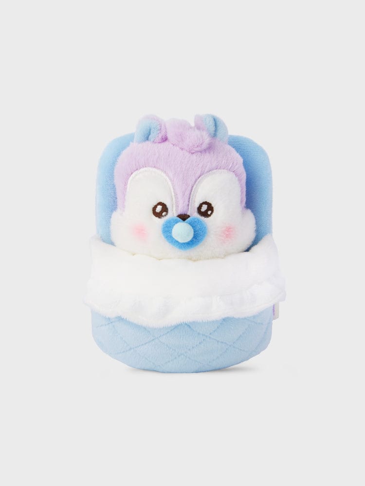 BT21 MANG NEWBORN BABY PLUSH peluche LINE FRIENDS officielle, bébé poney masqué J-Hope BTS, sur fond clair