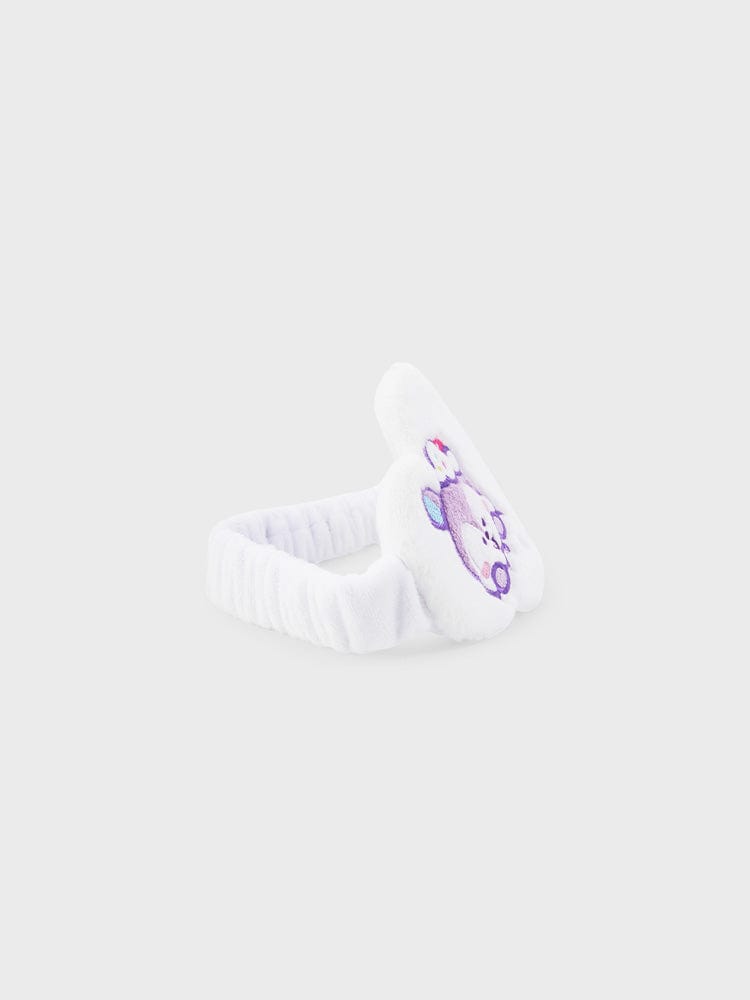 BT21 MANG SLEEP SHADE ON THE CLOUD EDITION : chaussettes kawaii LINE FRIENDS, poney MANG masqué sur nuage, blanc
