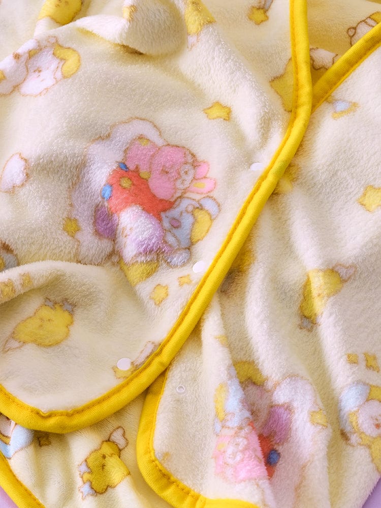 BT21 NEW BASIC SWEET DREAMS BLANKET LINE FRIENDS : plaid jaune à motif kawaii (étoiles et personnages) pour intérieur chaleureux