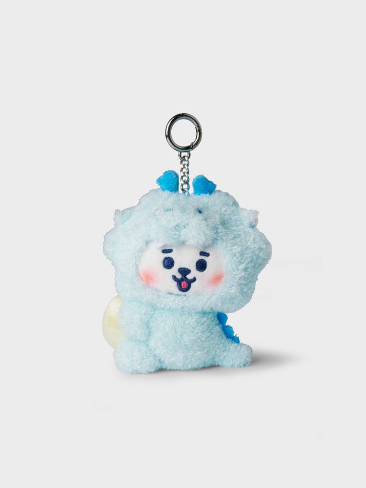 BT21 RJ BABY DOLL KEYRING DRAGON EDITION porte-clés RJ alpaga bleu ciel, figurine mignonne sur fond blanc LINE FRIENDS