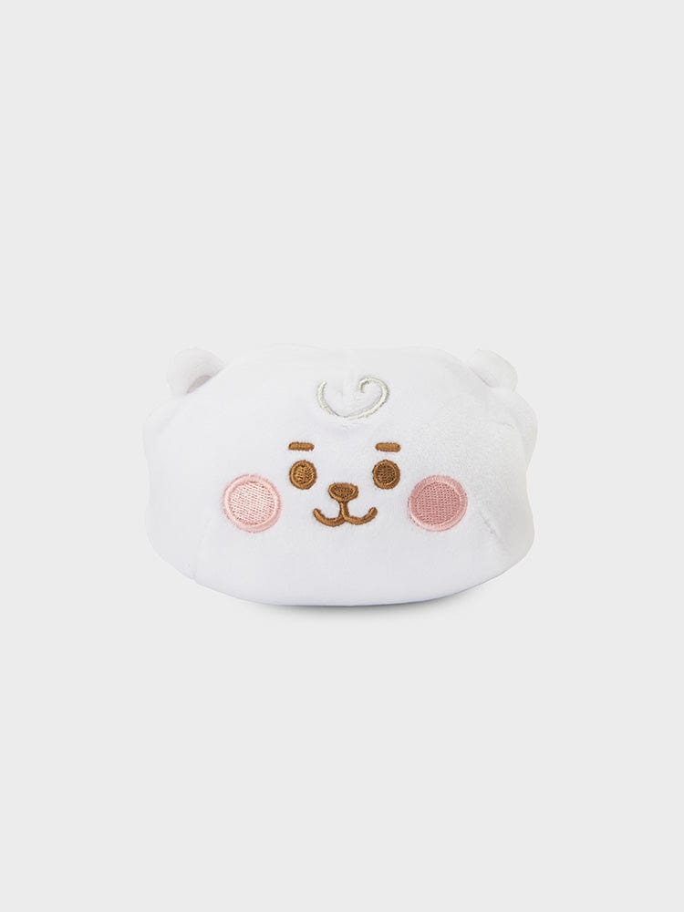 BT21 RJ BABY MOCHI FACE CUSHION (S), coussin mochi blanc officiel LINE FRIENDS, visuel kawaii d’ alpaga RJ