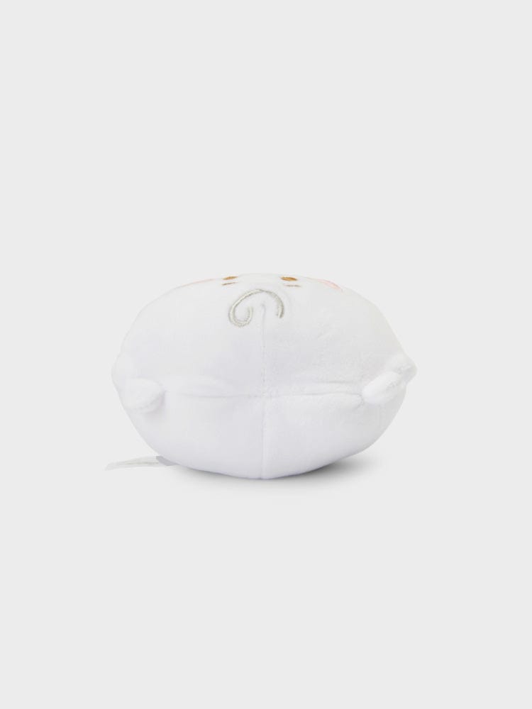 BT21 RJ BABY MOCHI FACE CUSHION (S) LINE FRIENDS : coussin moelleux bébé alpaga RJ, décor intérieur kawaii blanc.