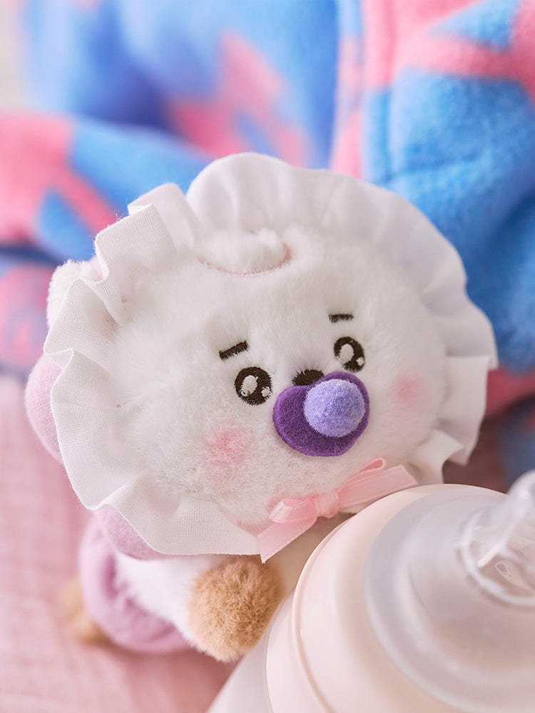 BT21 RJ BABY PLUSH NEWBORN SEASON 2 : peluche officielle LINE FRIENDS, alpaga RJ, gros plan sur tissu doux pastel