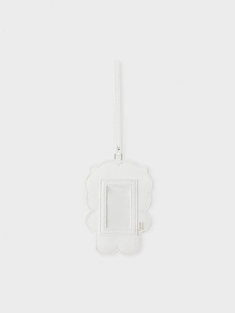 BT21 RJ BABY TRAVEL LUGGAGE TAG, étiquette de voyage officielle LINE FRIENDS, forme alpaga mignonne, vue sur fond clair.
