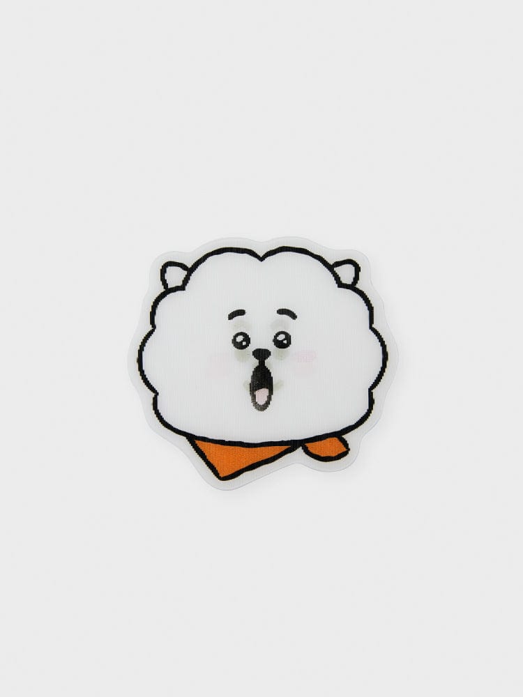 BT21 RJ LENTICULAR 3D MAGNET 2024 SEASON'S GREETINGS : magnet alpaga RJ Jin, fond blanc, papeterie LINE FRIENDS.