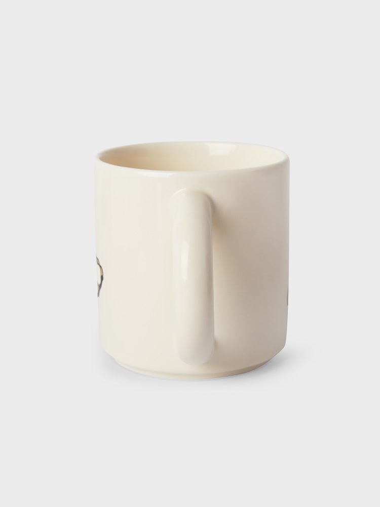 BT21 RJ MUG CUP (12 OZ) NEW BASIC EDITION, mug kawaii RJ LINE FRIENDS, vue sur fond clair, design chaleureux.