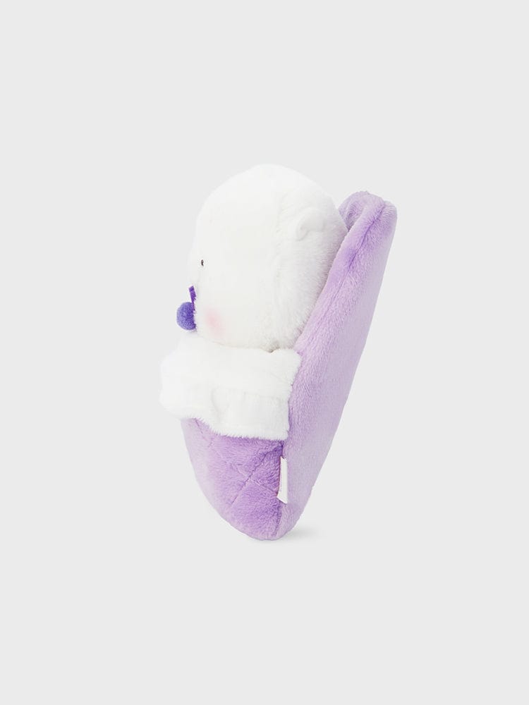 BT21 RJ NEWBORN BABY PLUSH peluche alpaga officielle LINE FRIENDS, photo produit sur fond clair, bébé RJ tout doux.
