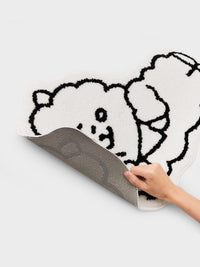 BT21 RJ NON-SLIP SMALL RUG COZY HOME LINE FRIENDS : petit tapis non-slip avec motif alpaga RJ, ambiance cozy kawaii.