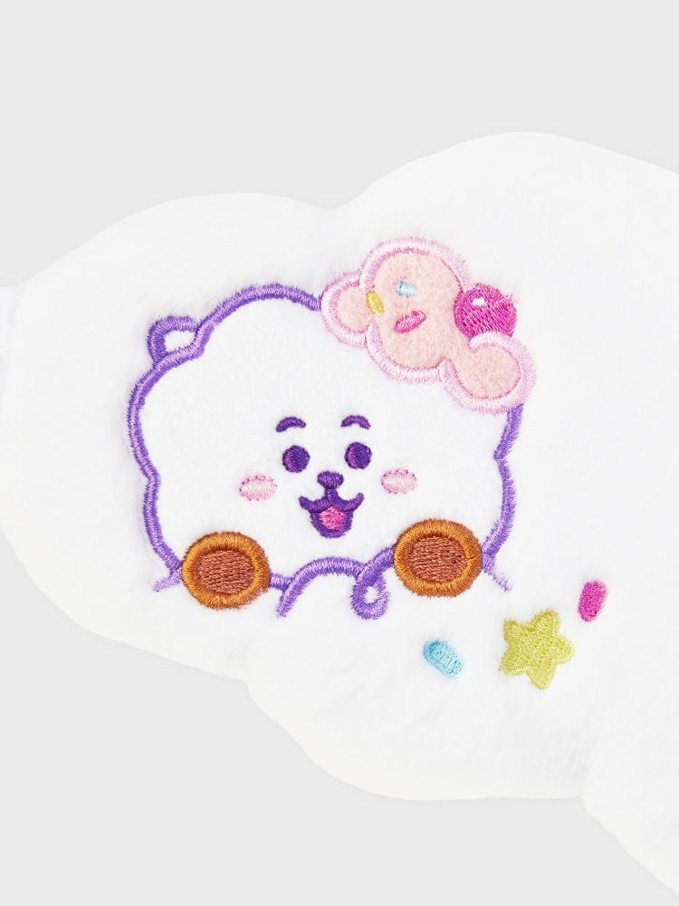 BT21 RJ SLEEP SHADE ON THE CLOUD EDITION : rideau kawaii RJ sur nuage, alpaga Jin de BTS, ambiance chaleureuse.