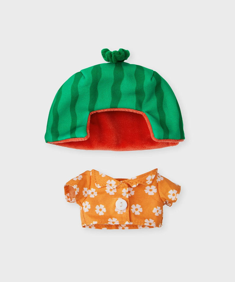 BT21 RJ SUMMER LANE BODY BAG CHARM, porte-clés officiel LINE FRIENDS : alpaga RJ en tenue estivale sur fond clair