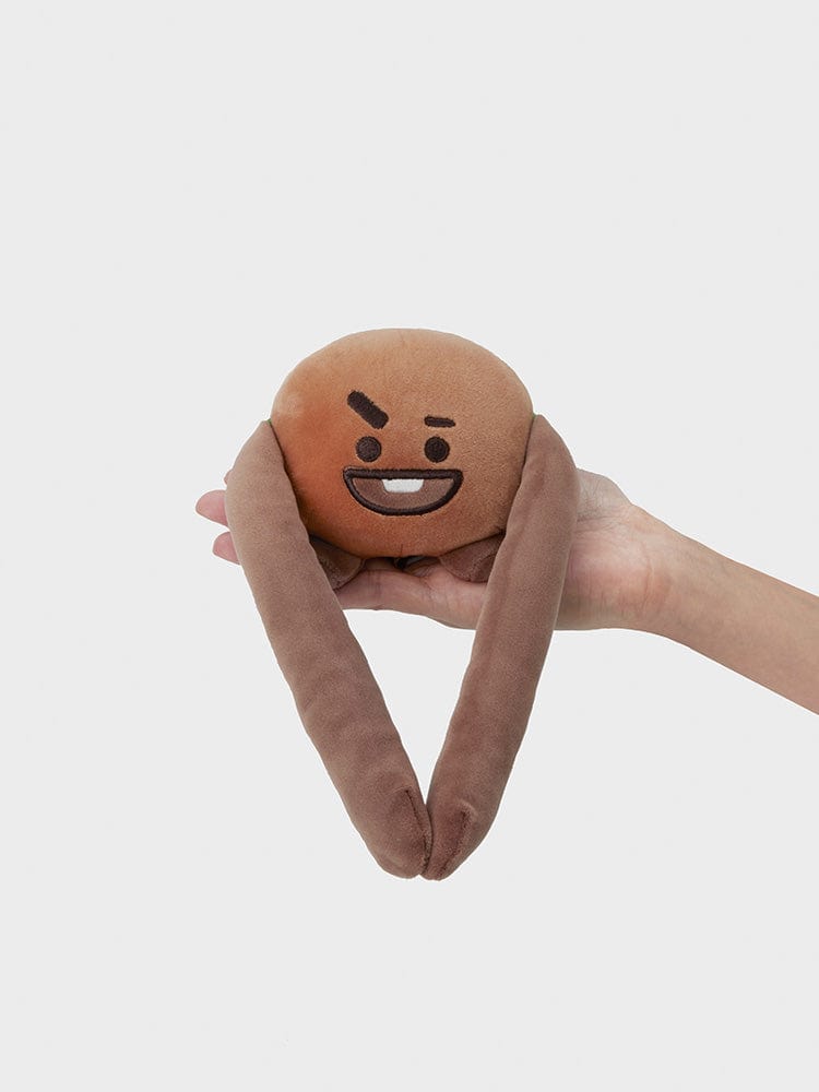 BT21 SHOOKY BIG PLUSH MAGNET CHEWY CHEWY CHIMMY, plush aimant LINE FRIENDS, peluche biscuit SHOOKY tenant en main