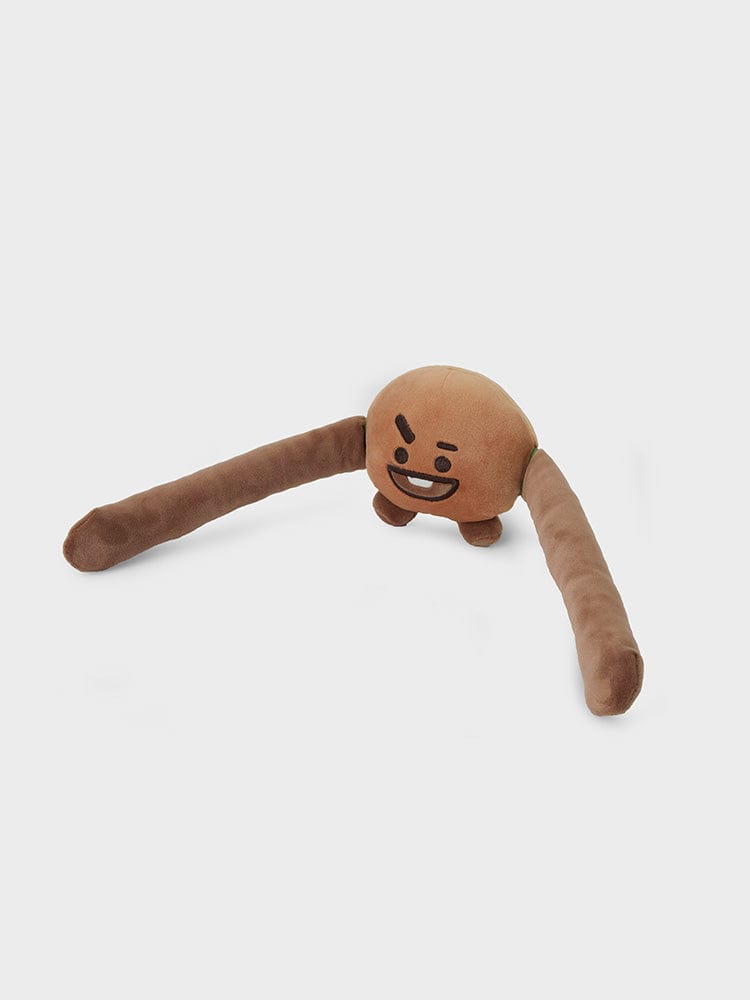 BT21 SHOOKY BIG PLUSH MAGNET CHEWY CHEWY CHIMMY, peluche aimantée Suga LINE FRIENDS sur fond clair, personnage SHOOKY.