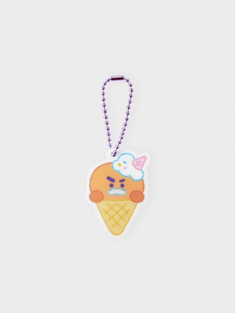 BT21 SHOOKY LENTICULAR 3D KEYRING ON THE CLOUD EDITION, porte-clés Shooky sur nuage, LINE FRIENDS, fond clair