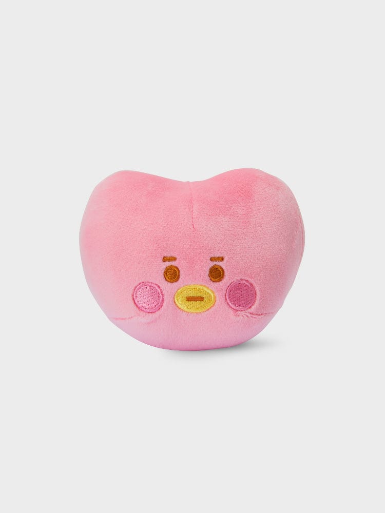 BT21 TATA BABY MOCHI FACE CUSHION (S) coussin mochi TATA rose, sur fond clair, look kawaii LINE FRIENDS