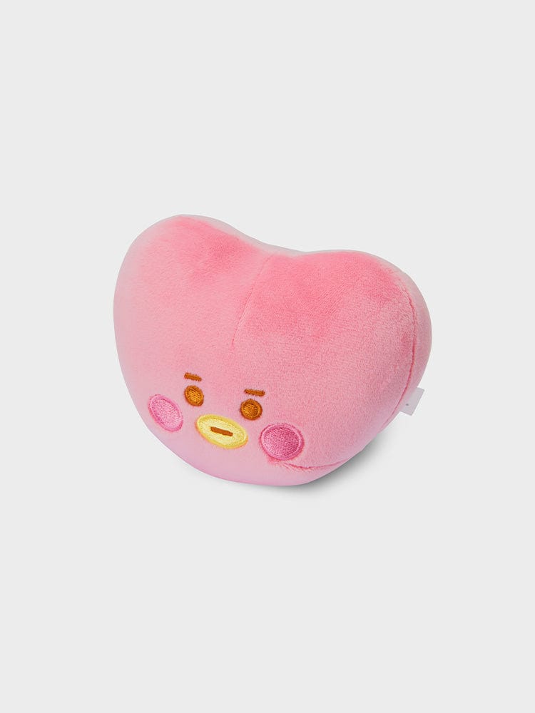 BT21 TATA BABY MOCHI FACE CUSHION (S) : coussin mochi rose du prince extraterrestre TATA, décor kawaii LINE FRIENDS sur fond clair.