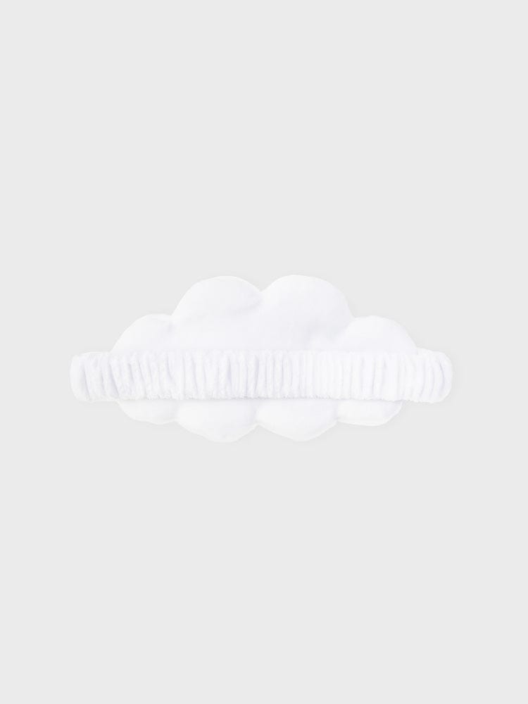 BT21 TATA SLEEP SHADE ON THE CLOUD EDITION : cache-oreiller blanc nuage, TATA de la marque LINE FRIENDS, ambiance kawaii.