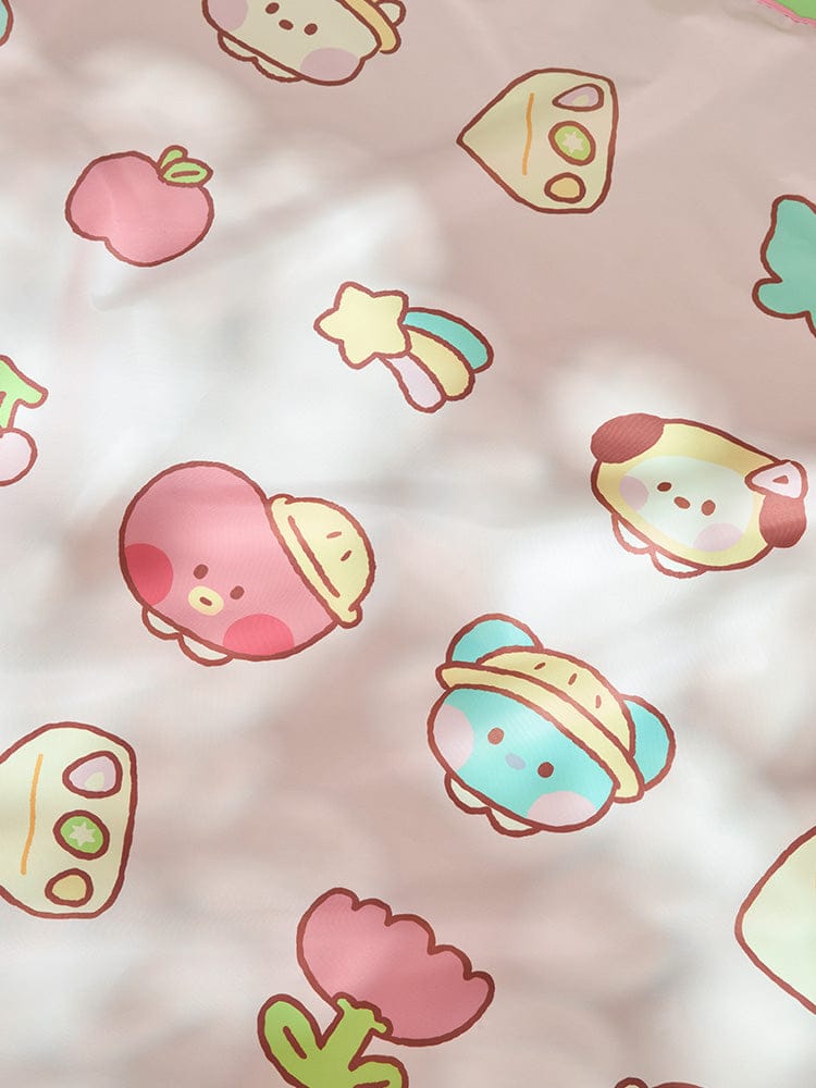 BT21 mini minini PICNIC MAT PICNIC MATE LINE FRIENDS : tapis de pique-nique officiel décor mini personnages BTS sur fond clair